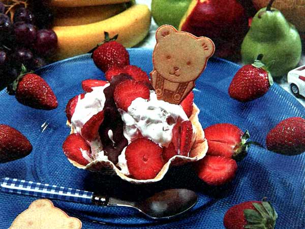 Jahodový tvarohový dezert